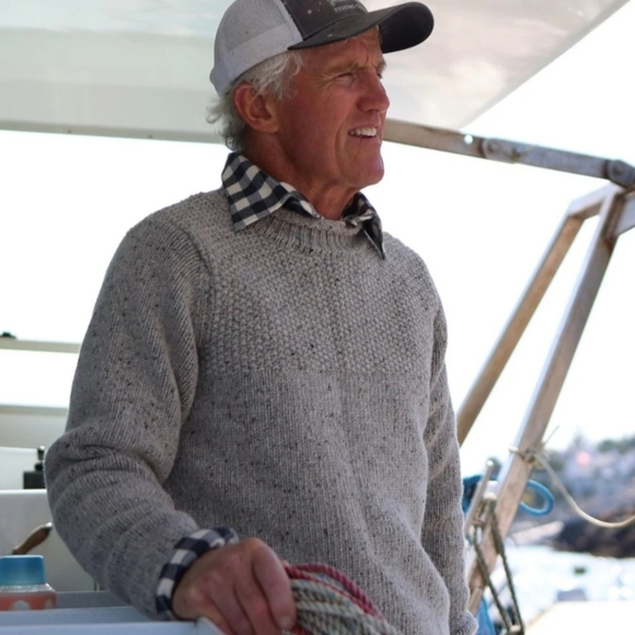 Vintage Atlantic Rancher Maine Lobstermen's Sweater Oyster Rolled Neck Chunky - Picture 10 of 13